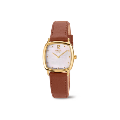 Boccia Damenuhr Trend Titan Perlmutt Gold Braun Boccia Damenuhr Trend Titan Perlmutt Gold Braun