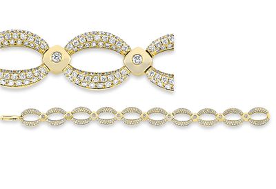 Timeless Fine Armband 14 kt GG 340 Brillanten 3,70 ct, TW-si, 9 Brillanten 0,34 ct, TW-si, 200 Brillanten 1,18 ct, TW-si, L:17,8 cm Timeless Fine Armband 14 kt GG 340 Brillanten 3,70 ct, TW-si, 9 Brillanten 0,34 ct, TW-si, 200 Brillanten 1,18 ct, TW-si, L:17,8 cm