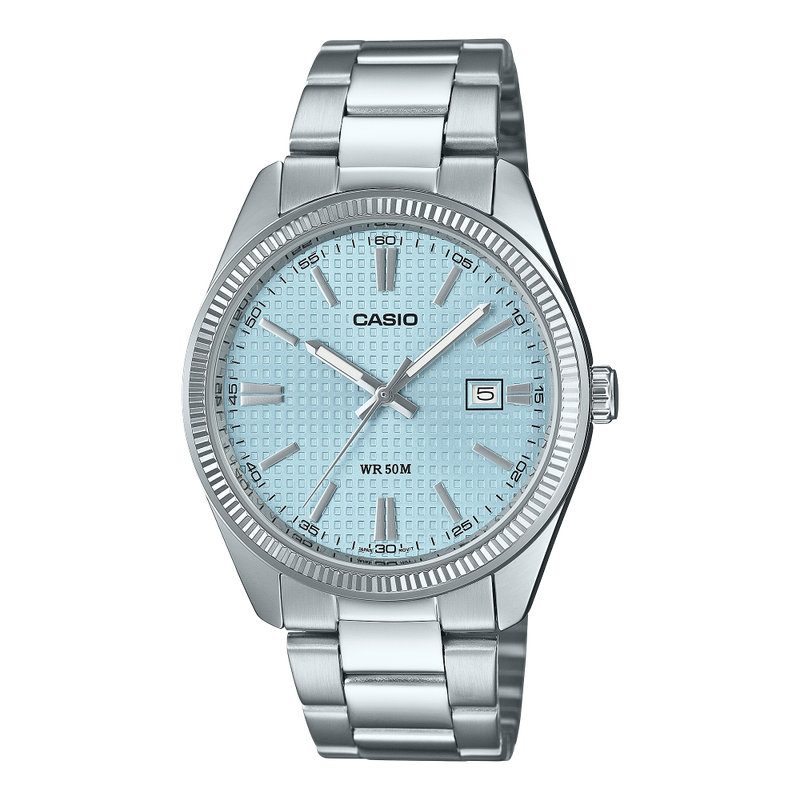 Casio Herrenuhr MTP-1302PE-2AVEF Edelstahl Blau