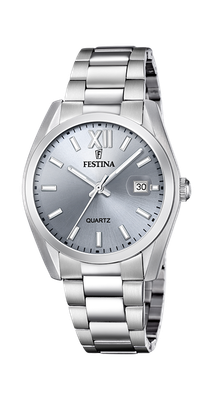Festina F20707/1 Herren Uhr KLASSIK Edelstahl Armband Grau
