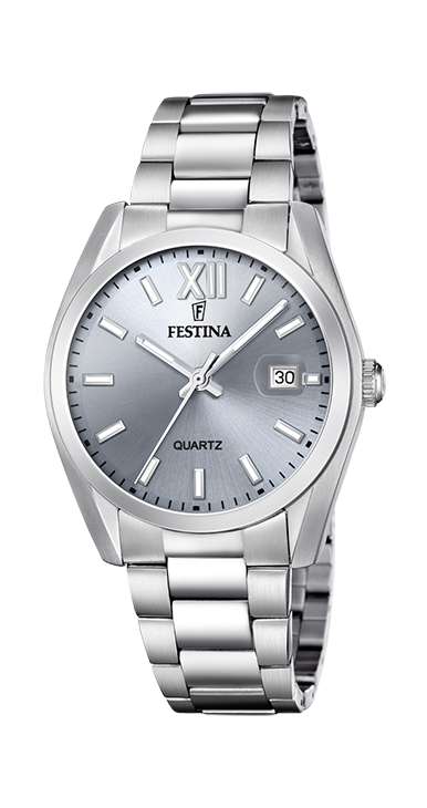 Festina F20707/1 Herren Uhr KLASSIK Edelstahl Armband Grau Festina F20707/1 Herren Uhr KLASSIK Edelstahl Armband Grau