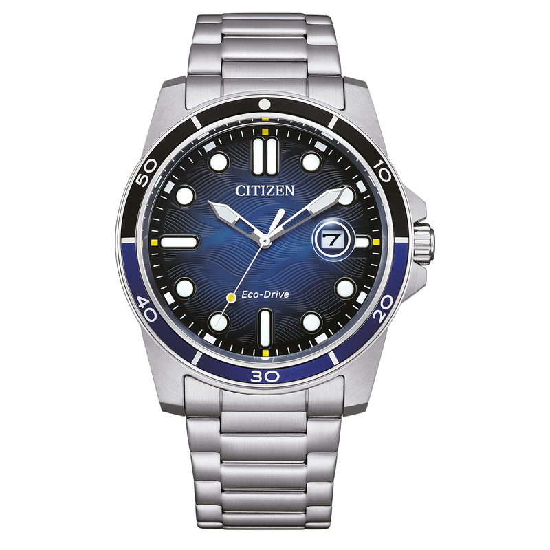 Citizen Herrenuhr Eco-Drive Analog Quartz Blau