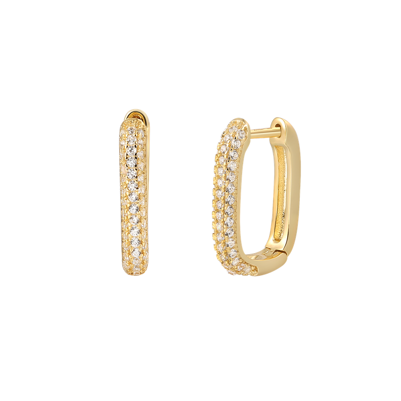 Xenox Creolen DUO LINK gold Zirkonia