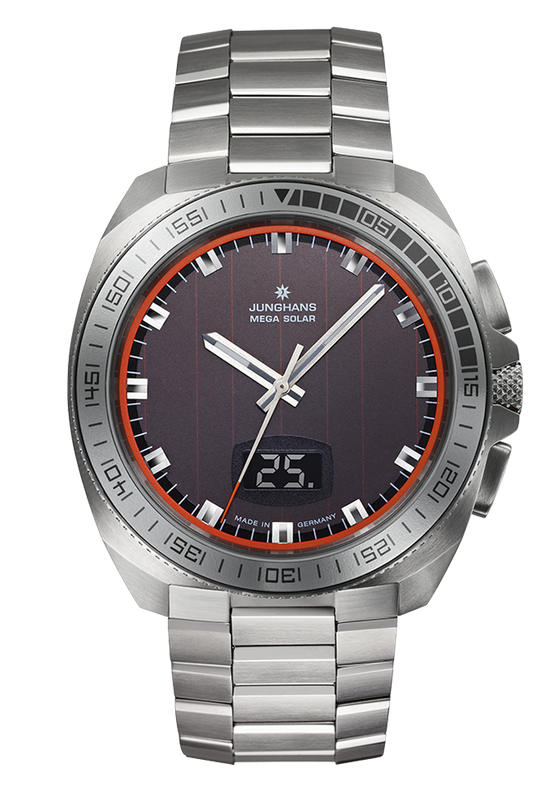 JUNGHANS MEGA SOLAR  1972 56421144 Herrenuhr Stahlband