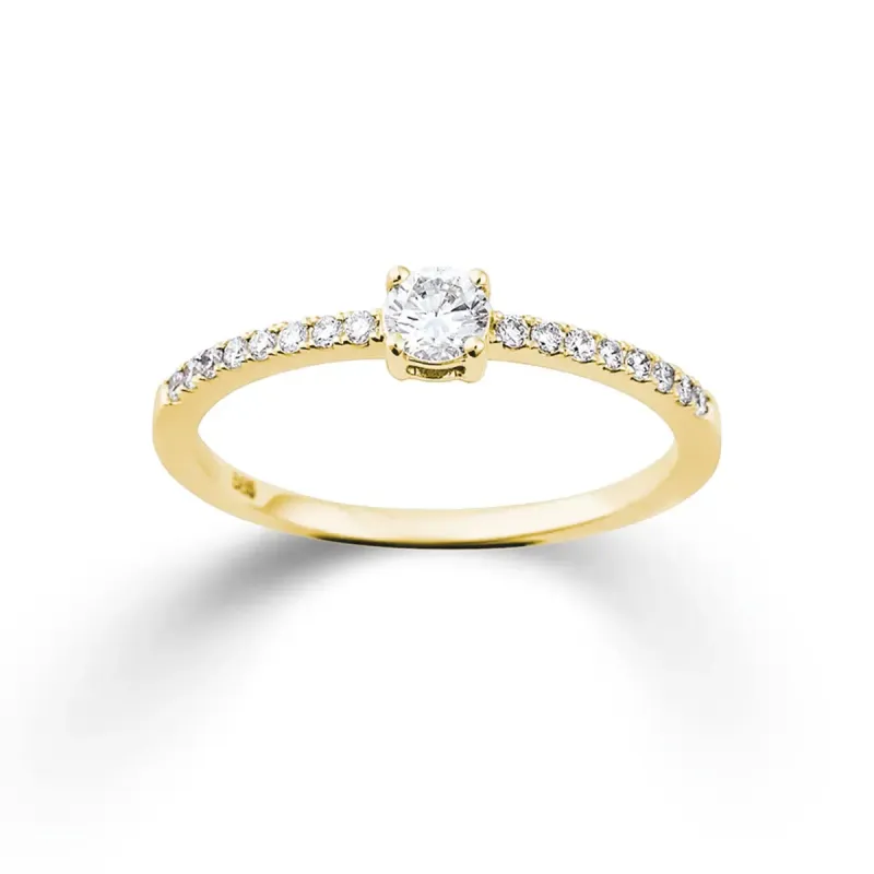 Verlobungsring Venice Collection · Ring · Gelbgold 585 · 0,15+,09ct H/SI + Brillant 0,150 ct · Brill