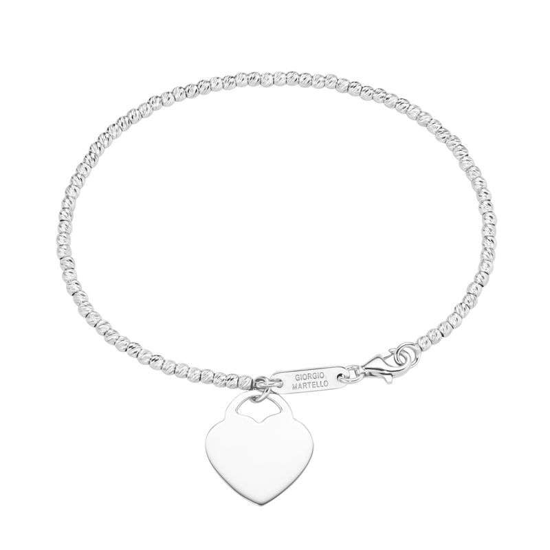 Giorgio Martello Milano Armband 19 cm mit Behang Herz 925/- Sterling Silber