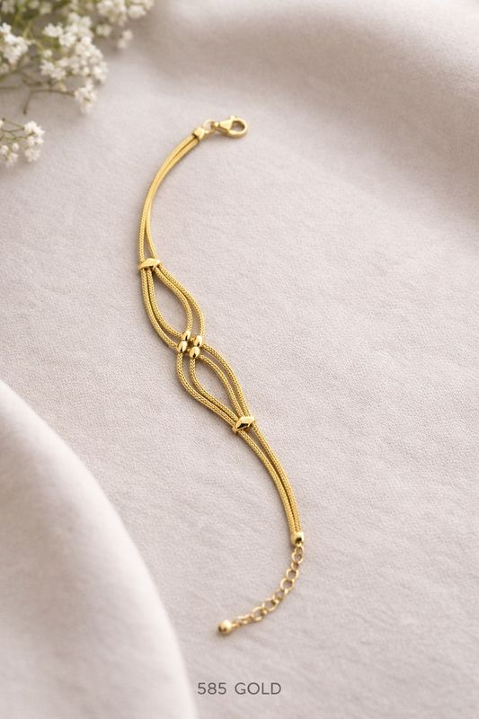 Timeless Gold Armband 585 Gold 19 cm verstellbar