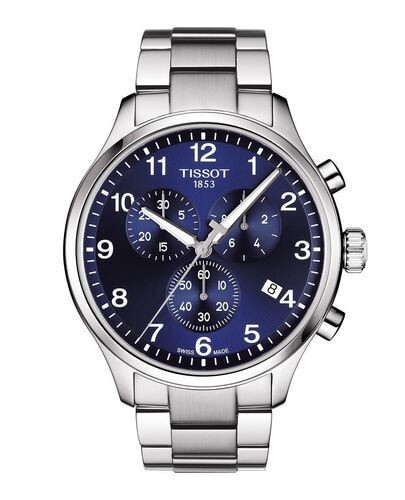 Tissot T1166171104701 Herren CHRONO XL CLASSIC Stahlband blaues Ziffernblatt Tissot T1166171104701 Herren CHRONO XL CLASSIC Stahlband blaues Ziffernblatt