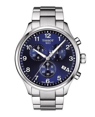 Tissot T1166171104701 Herren CHRONO XL CLASSIC Stahlband blaues Ziffernblatt
