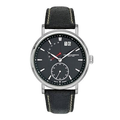 Abeler & Söhne AS2683 Saphirglas Schweizer Uhrwerk Herrenuhr Edelstahl Leder schwarz 43MM Abeler & Söhne AS2683 Saphirglas Schweizer Uhrwerk Herrenuhr Edelstahl Leder schwarz 43MM