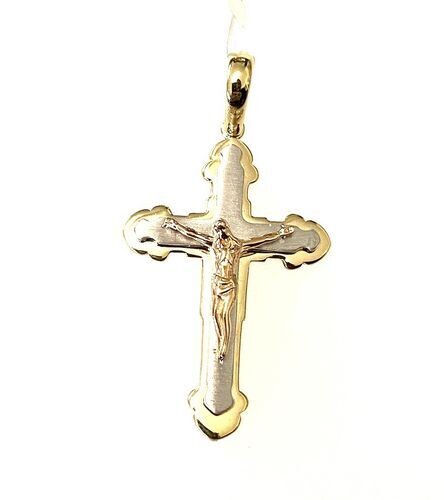 Kreuzanhänger Herren Weissgold Gelbgold Rosegold Jesusanhänger