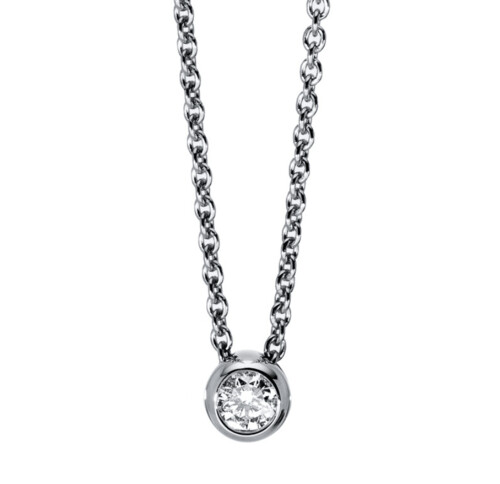 Collier Zarge 14 kt Weissgold 0,1 ct SI