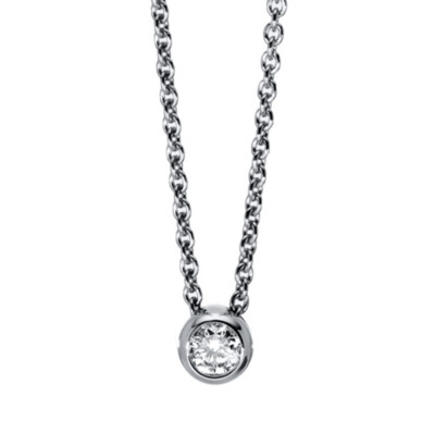 Collier Zarge 14 kt Weissgold 0,1 ct SI