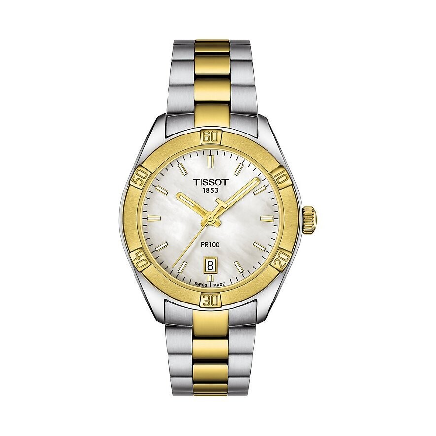 Tissot T1019102211100 Damen Gold Silber  PR 100 SPORT CHIC