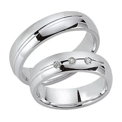 Partnerringe Silber 925 Zirkonia SW925-036 Partnerringe Silber 925 Zirkonia SW925-036