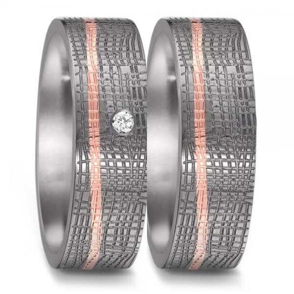 Tantal, 750 Rotgold Partnerring 52577/001/000/XR03 Tantal, 750 Rotgold Partnerring 52577/001/000/XR03