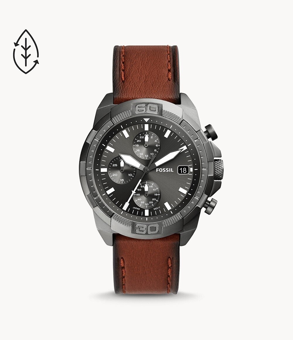 Fossil FS5855 Herren Uhr Chronograph Bronson Eco-Leder braun Fossil FS5855 Herren Uhr Chronograph Bronson Eco-Leder braun