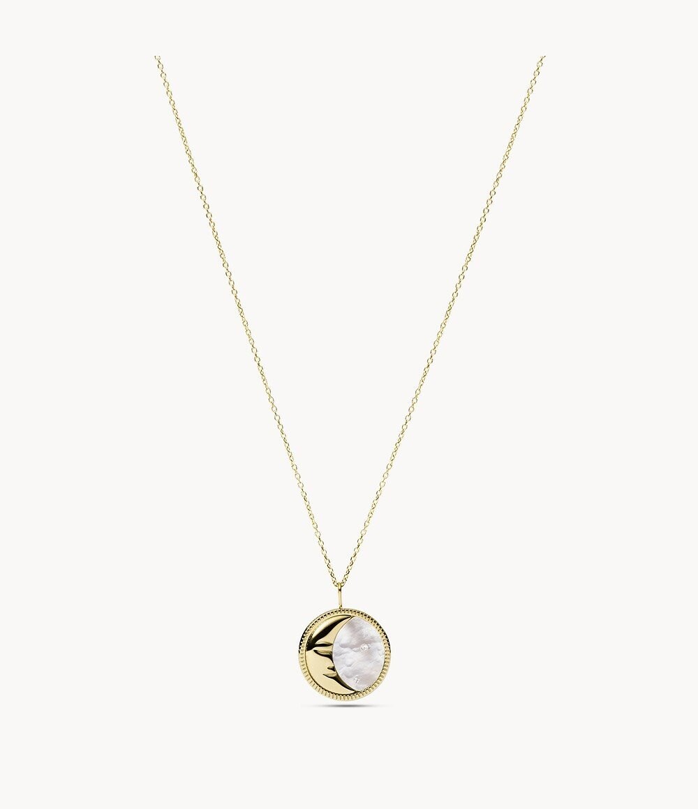 Fossil JF03883710 Damen Halskette Georgia Lunar Nights Anhänger Perlmutt weiß Fossil JF03883710 Damen Halskette Georgia Lunar Nights Anhänger Perlmutt weiß