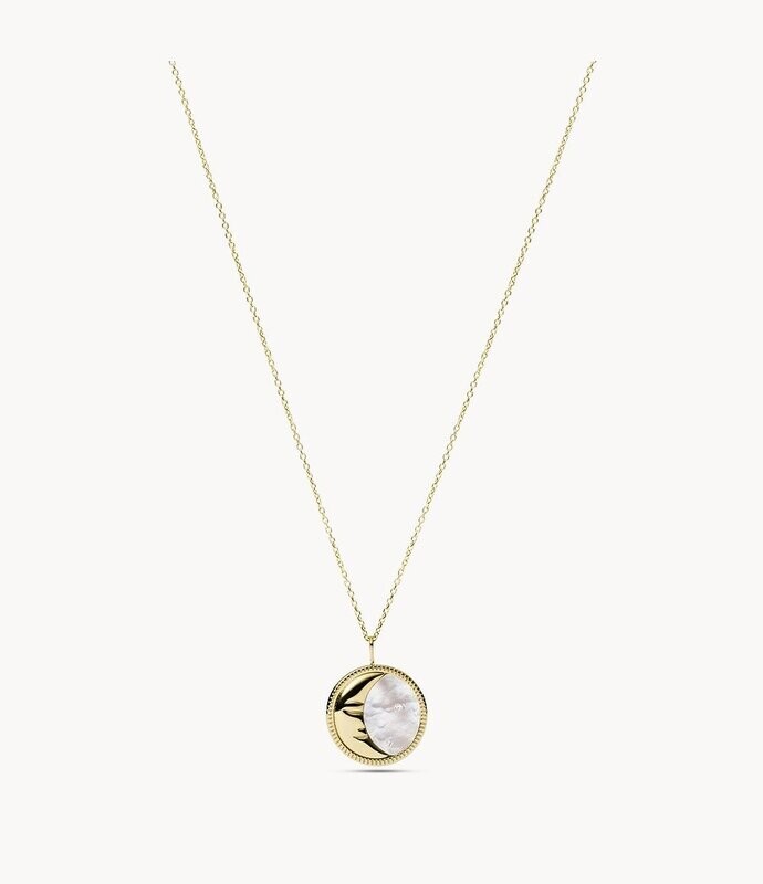 Fossil JF03883710 Damen Halskette Georgia Lunar Nights Anhänger Perlmutt weiß Fossil JF03883710 Damen Halskette Georgia Lunar Nights Anhänger Perlmutt weiß