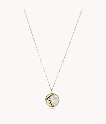 Fossil JF03883710 Damen Halskette Georgia Lunar Nights Anhänger Perlmutt weiß Fossil JF03883710 Damen Halskette Georgia Lunar Nights Anhänger Perlmutt weiß