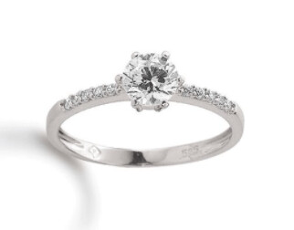 Ring · Weißgold 585 · Zirkonia weiss