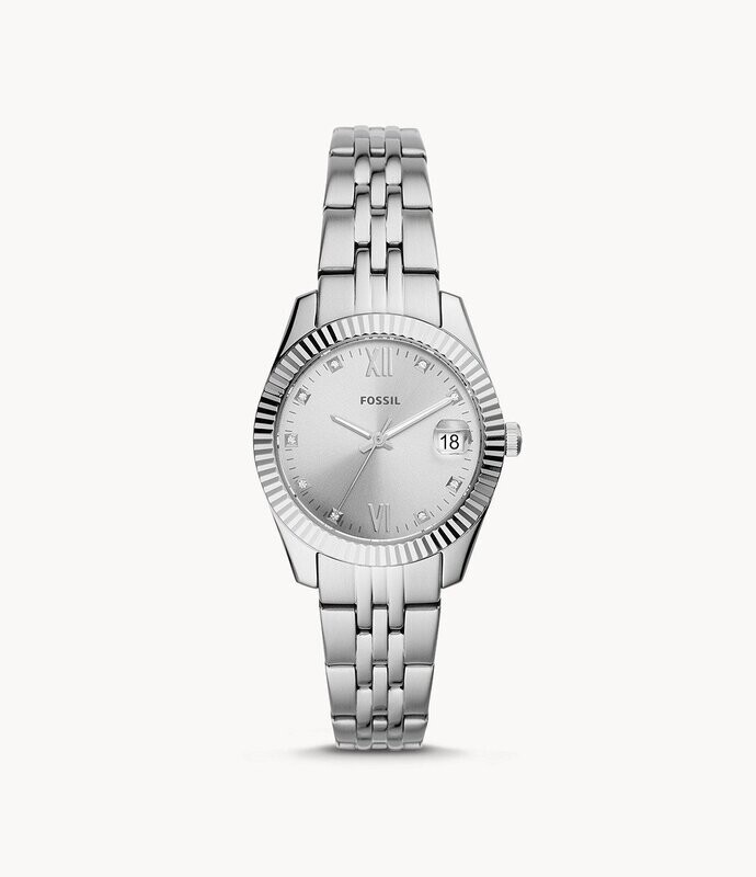Fossil ES4897 Damen Uhr Scarlette Mini 3-Zeiger-Werk Datum Edelstahl