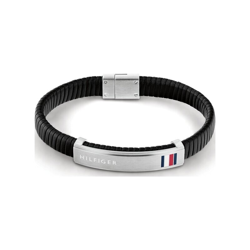 Tommy Hilfiger 2790349 Herren Armband Edelstahl Leders schwarz Tommy Hilfiger 2790349 Herren Armband Edelstahl Leders schwarz