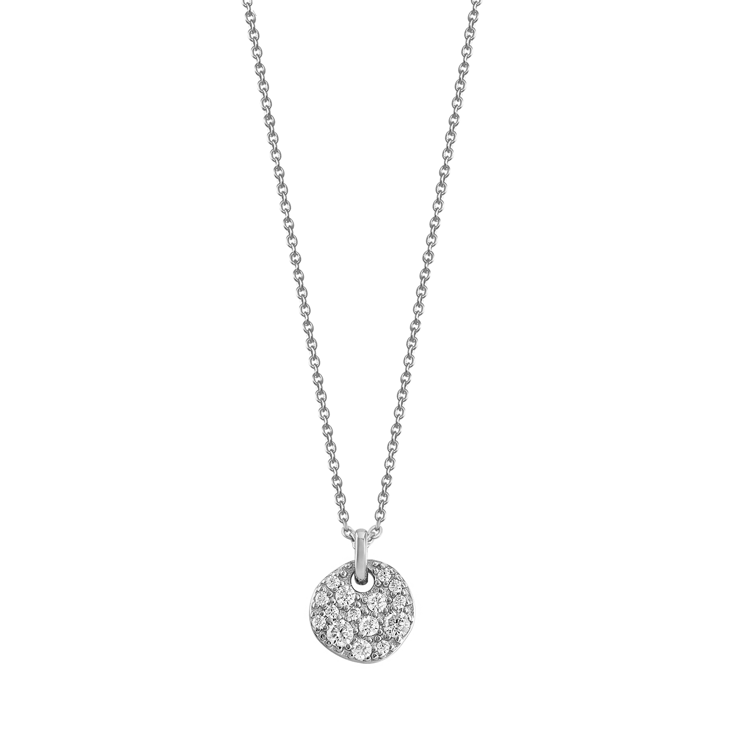 Damenhalskette mit rundem Anhänger Xenox Halskette CLASSIC CIRCLE silber Damenhalskette mit rundem Anhänger Xenox Halskette CLASSIC CIRCLE silber