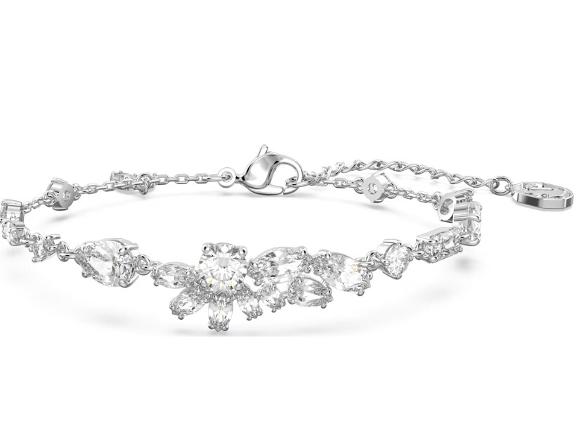 Swarovski Gema Armband, Verschiedene Schliffe, Blume, Weiß, Rhodiniert 5644687 Swarovski Gema Armband, Verschiedene Schliffe, Blume, Weiß, Rhodiniert 5644687