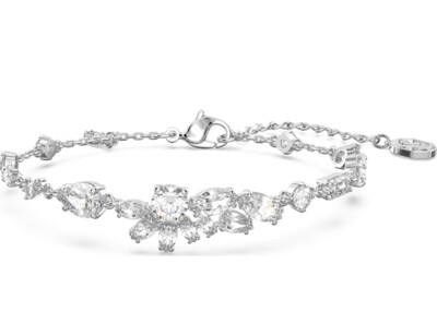 Swarovski Gema Armband, Verschiedene Schliffe, Blume, Weiß, Rhodiniert 5644687 Swarovski Gema Armband, Verschiedene Schliffe, Blume, Weiß, Rhodiniert 5644687