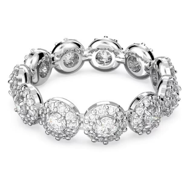 Swarovski Una Angelic Ring (55) Rundschliff, Weiß, Rhodiniert