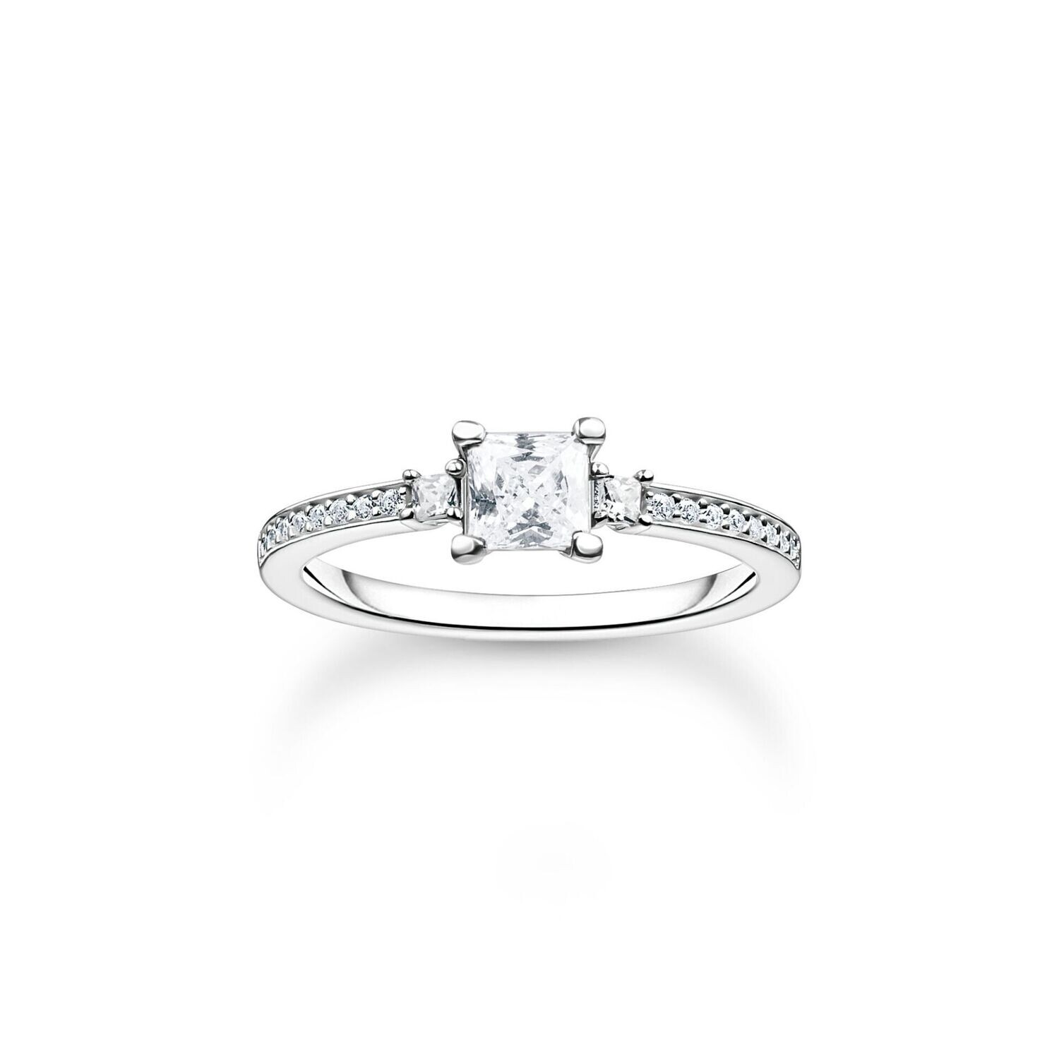 Thomas Sabo Ring (56) Pavé weisser Stein Silber Thomas Sabo Ring (56) Pavé weisser Stein Silber