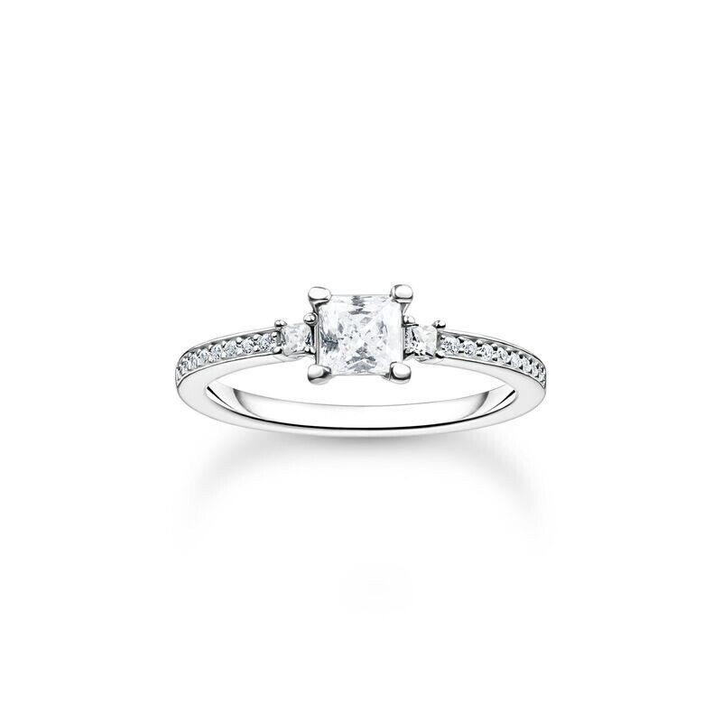 Thomas Sabo Ring (56) Pavé weisser Stein Silber Thomas Sabo Ring (56) Pavé weisser Stein Silber