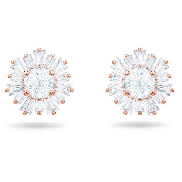 Swarovski Sunshine Ohrstecker Sonne, Weiß, Roségold-Legierungsschicht Swarovski Sunshine Ohrstecker Sonne, Weiß, Roségold-Legierungsschicht