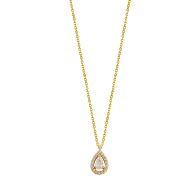 Damenhalskette mit Anhänger Echtsilber vergoldet Xenox Halskette FANCY CUT Gold Damenhalskette mit Anhänger Echtsilber vergoldet Xenox Halskette FANCY CUT Gold