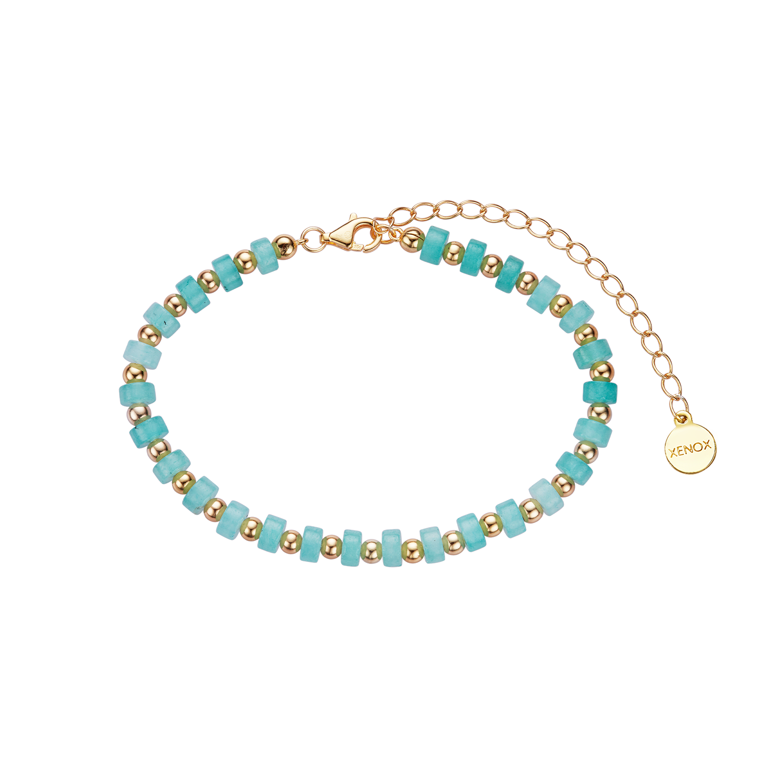 Silber vergoldet Türkis elemente verstellbar Armkette Xenox Armband ISLAND Gold Silber vergoldet Türkis elemente verstellbar Armkette Xenox Armband ISLAND Gold