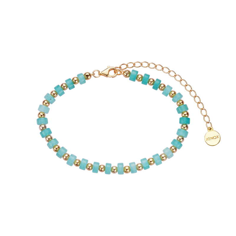 Silber vergoldet Türkis elemente verstellbar Armkette Xenox Armband ISLAND Gold Silber vergoldet Türkis elemente verstellbar Armkette Xenox Armband ISLAND Gold