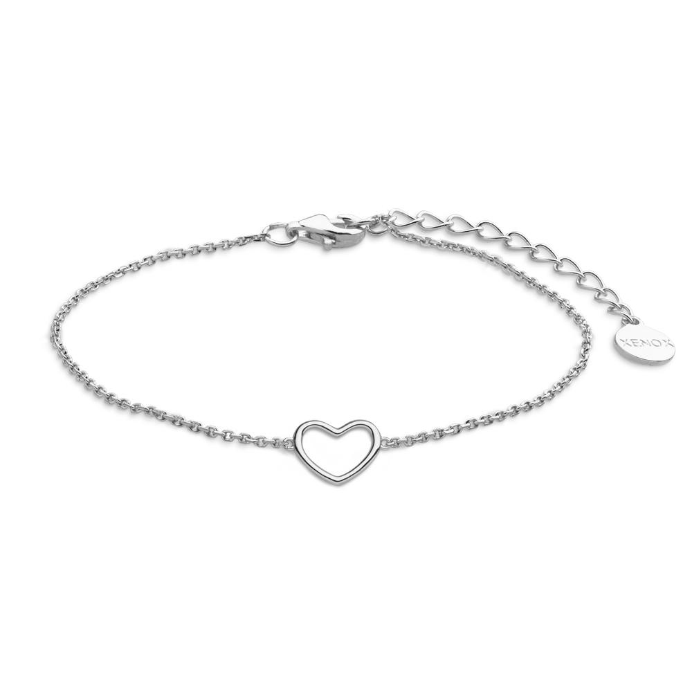 Armband Herz aus Silber offenes Herz ohne Steine Xenox Armkette LOVE STORY Herz silber Armband Herz aus Silber offenes Herz ohne Steine Xenox Armkette LOVE STORY Herz silber