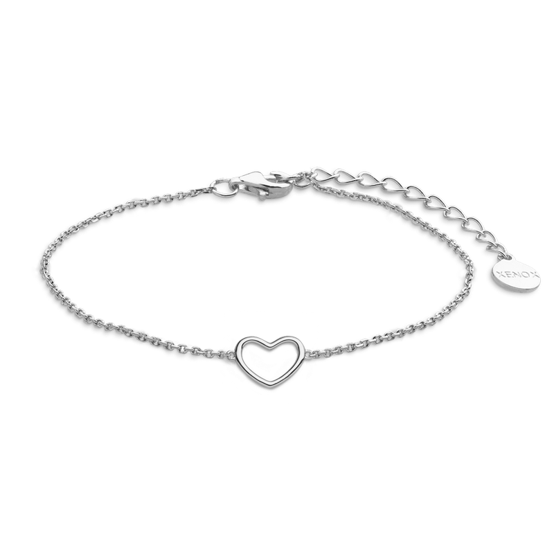 Armband Herz aus Silber offenes Herz ohne Steine Xenox Armkette LOVE STORY Herz silber Armband Herz aus Silber offenes Herz ohne Steine Xenox Armkette LOVE STORY Herz silber