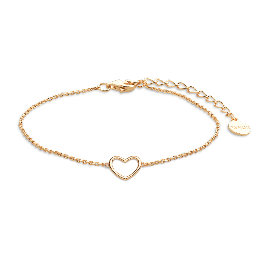 Armband offenes Herz verstellbar Xenox Armkette LOVE STORY Herz gold Armband offenes Herz verstellbar Xenox Armkette LOVE STORY Herz gold