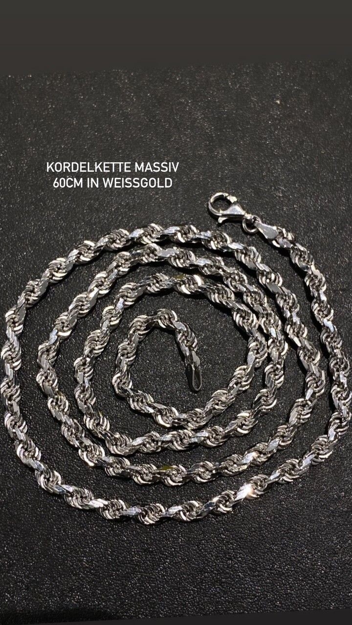 Timeless Kordelkette 60 cm 585 Weissgold 4,3mm Timeless Kordelkette 60 cm 585 Weissgold 4,3mm