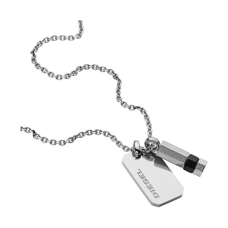 Diesel Halskette Dog Tag silber Diesel Halskette Dog Tag silber