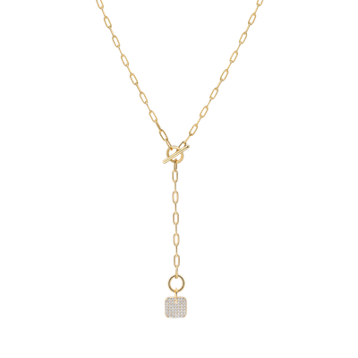 Kette mit Anhänger Y-Kette Xenox Halskette MIDNIGHT gold Zirkonia