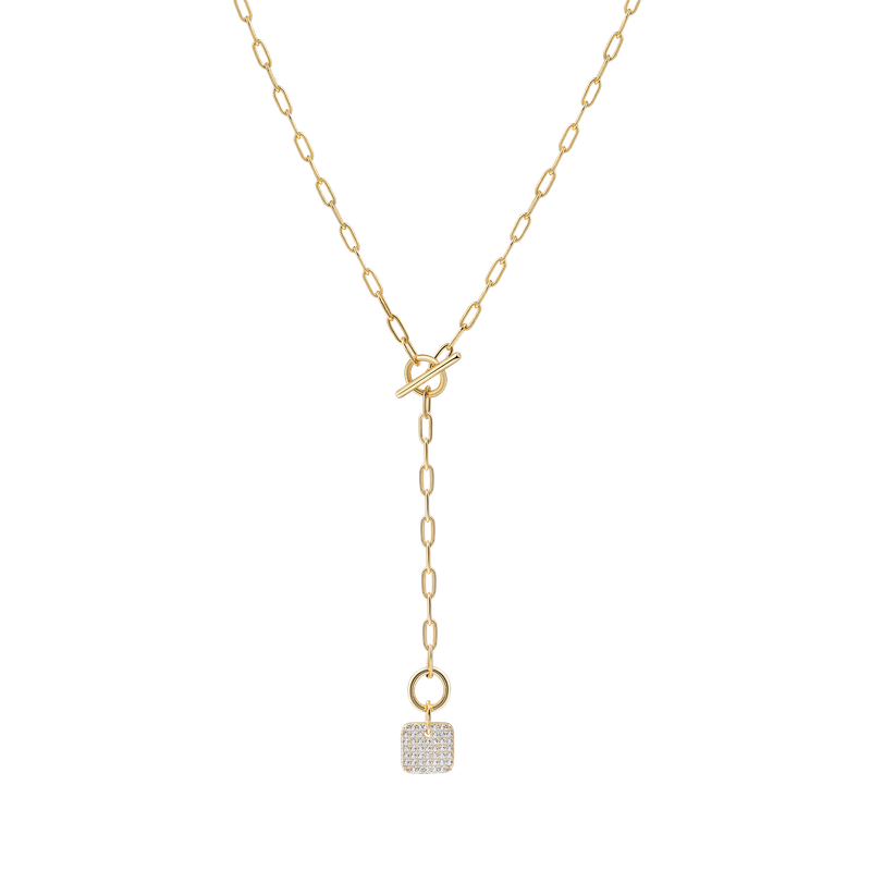Kette mit Anhänger Y-Kette Xenox Halskette MIDNIGHT gold Zirkonia