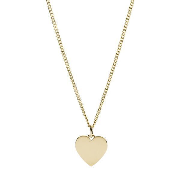 Fossil Kette Drew Heart Edelstahl goldfarben