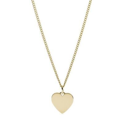 Fossil Kette Drew Heart Edelstahl goldfarben