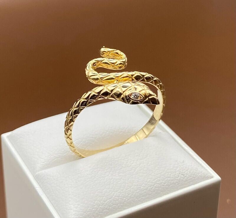 Goldring Schlange Damenring Ring 585 / 14 Karat