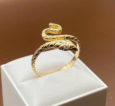 Goldring Schlange Damenring Ring 585 / 14 Karat