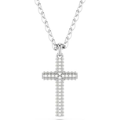 Swarovski Kreuzkette Kreuz Insigne Anhänger Pavé, Kreuz, Weiß, Rhodiniert Swarovski Kreuzkette Kreuz Insigne Anhänger Pavé, Kreuz, Weiß, Rhodiniert