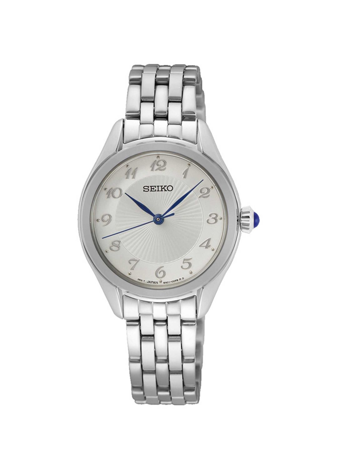 SEIKO Damenuhr  Silber mit Zahlen  Quarz SUR379P1